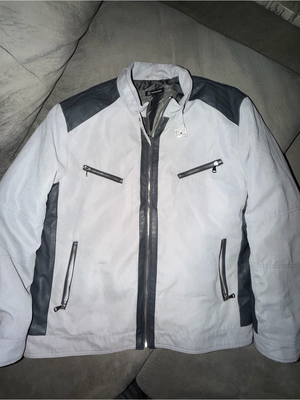 Women’s vintage international concepts Two-Tone White and Gray Jacket